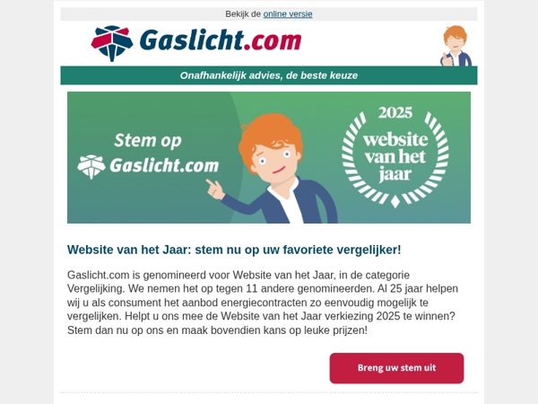 Stem op Gaslicht.com voor Website van het Jaar 2025!