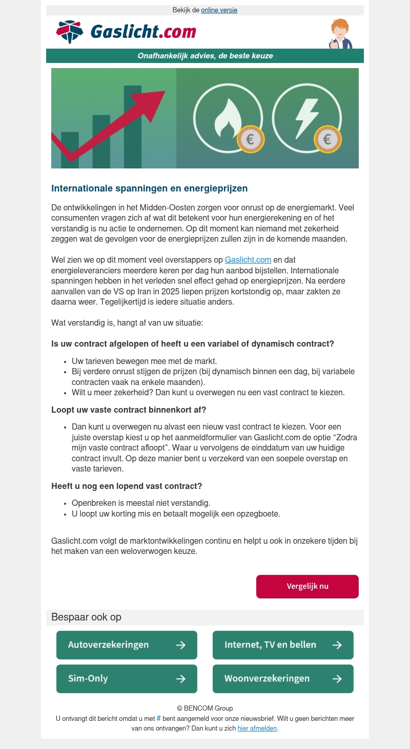 Onrust in het Midden-Oosten: wat betekent dit voor uw energierekening? Onrust in het Midden-Oosten: wat betekent dit voor uw energierekening?