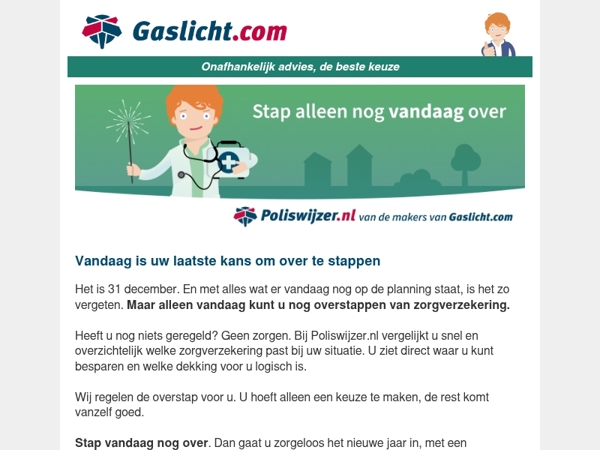 ⏰ Alleen vandaag nog, stap over voor zorg