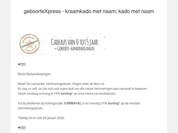 ❤️💛💚 bewaardozen Carnaval, nu met korting!