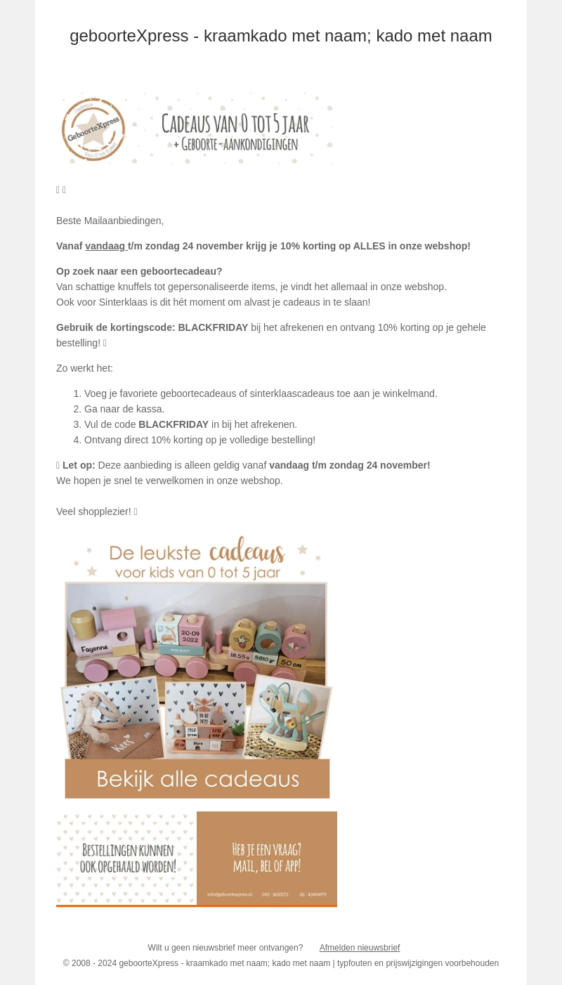 Black Friday: 10% Korting op alles! 🖤 Black Friday: 10% Korting op alles! 🖤