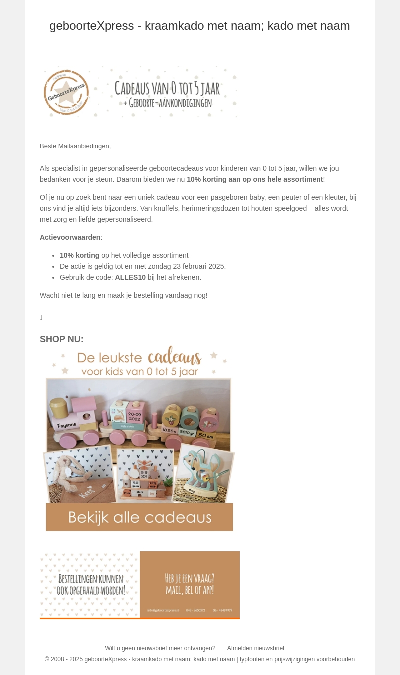 10 % korting op ALLES! ✨ 10 % korting op ALLES! ✨