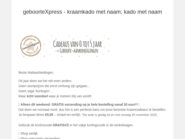 🖤 Black Friday bij Geboortexpress – zonder gekkigheid! 🖤