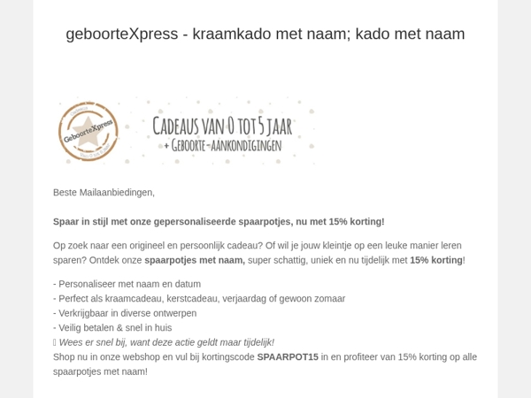 ✨ Spaarpotten - nu met 15% korting!