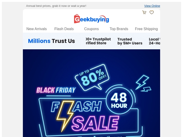 ⏳ Black Friday 48H FLASH — Up to 80% OFF! 🎉