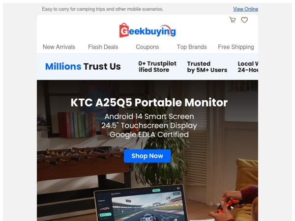 New Arrival: KTC A25Q5, 24.5 inch Touchscreen Portable Monitor! 🖥️✨