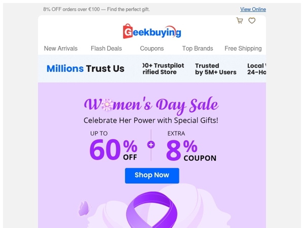 Surprise Her This Women's Day! 🎁🎈