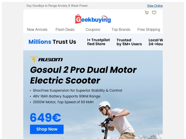 Just Launched! Ausom Gosoul 2 Pro Dual Motor Scooter. 💥
