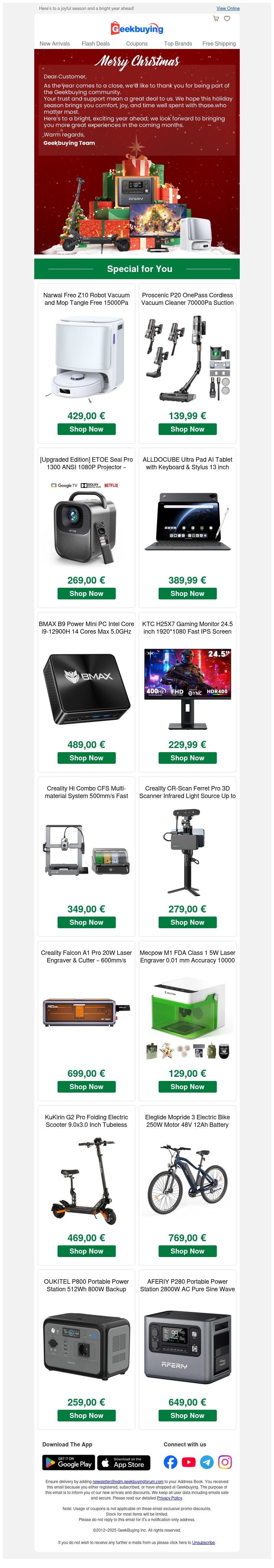 Warm Holiday Wishes from Geekbuying 🎄 Warm Holiday Wishes from Geekbuying 🎄