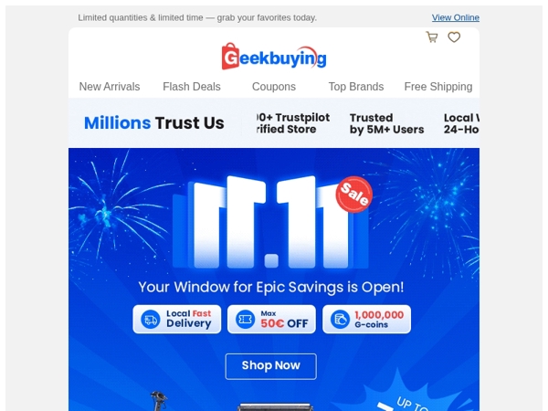 ✨ 11.11 Super Deals — Up to 70% OFF! 🎉