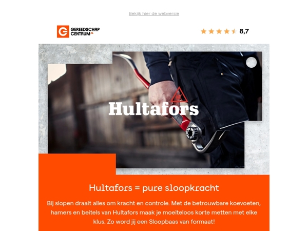 Sloop met kracht: Hultafors tools