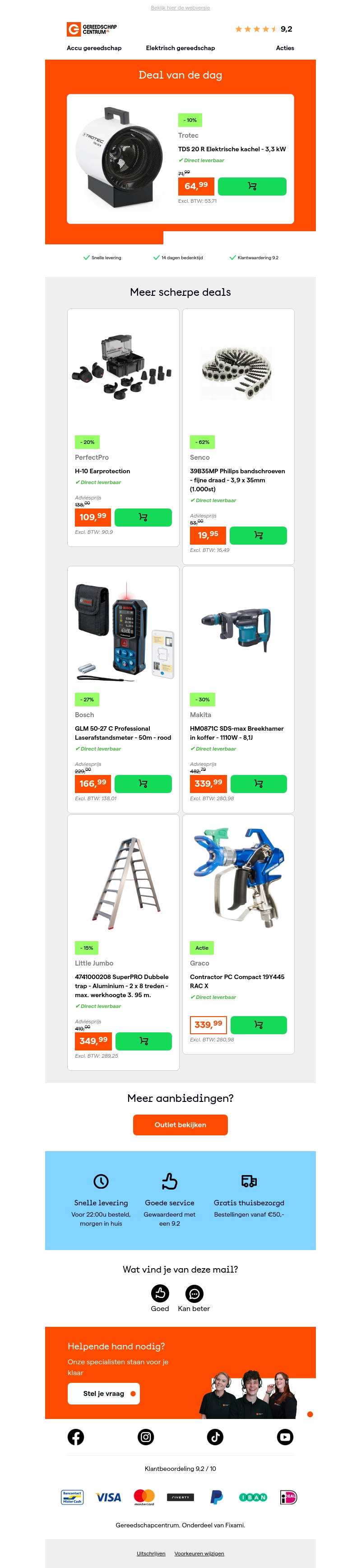 Deal van de dag: - 10% op Trotec TDS 20 R Elektrische kachel - 3,3 kW Deal van de dag: - 10% op Trotec TDS 20 R Elektrische kachel - 3,3 kW