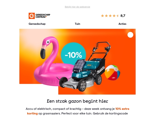 Topmerken grasmaaiers nu met extra zomerkorting