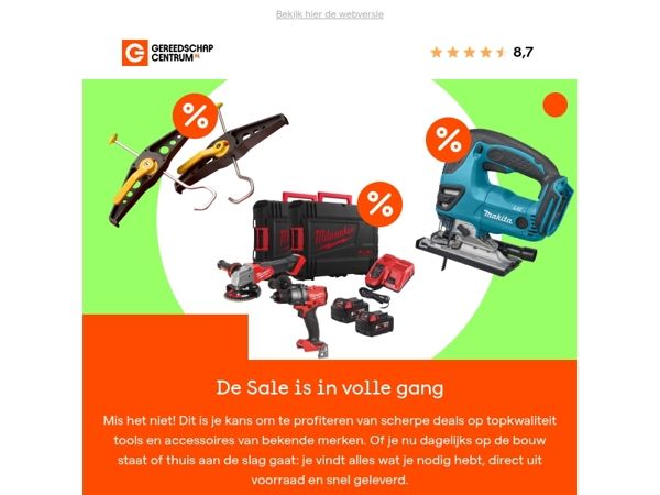 De Sale is in volle gang: hoge kortingen op topgereedschap