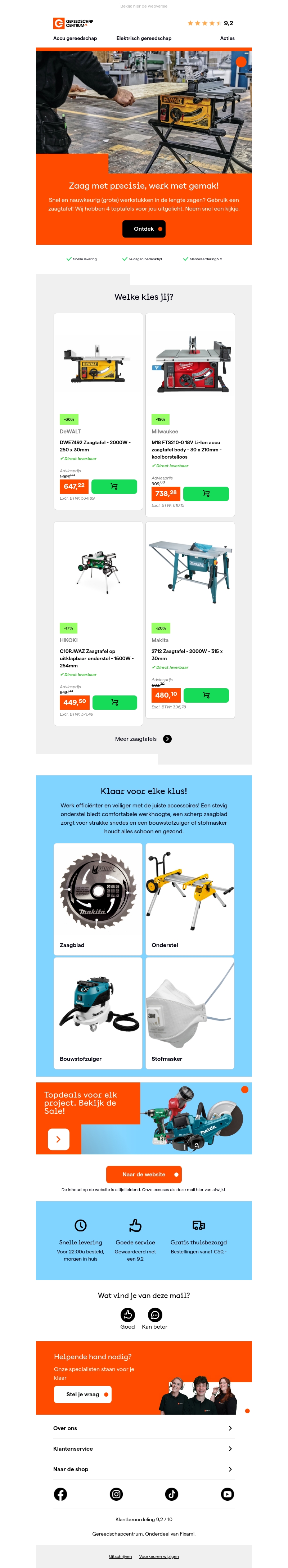 Ontdek jouw perfecte zaagtafel Ontdek jouw perfecte zaagtafel