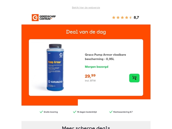 Deal van de dag: Graco Pump Armor vloeibare bescherming - 0,95L