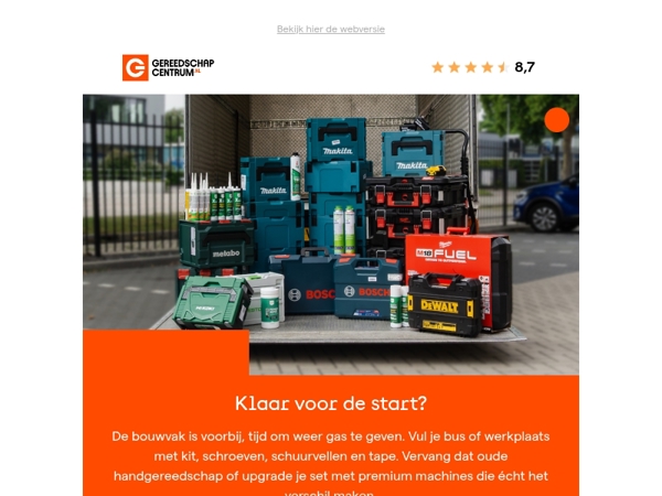 Terug naar de klus? Zo vul je je werkbus of werkplaats slim aan