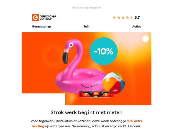 Alles recht met een waterpas