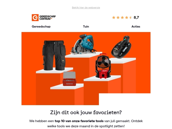 Onze top 10 favoriete tools van de maand