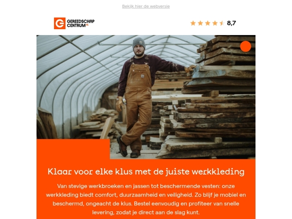 Werkkleding die elke klus aankan