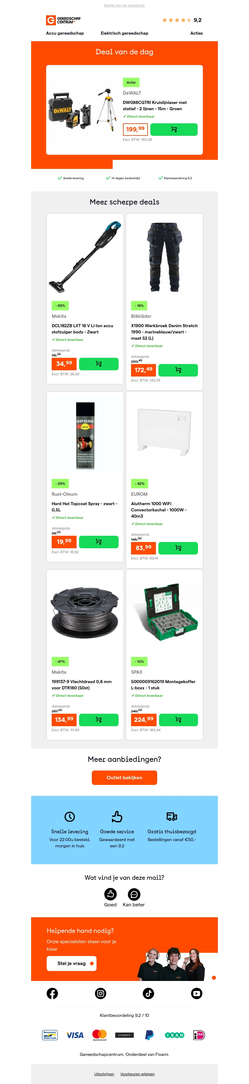 Deal van de dag: DeWALT DW088CGTRI Kruislijnlaser met statief - 2 lijnen - 15m - Groen Deal van de dag: DeWALT DW088CGTRI Kruislijnlaser met statief - 2 lijnen - 15m - Groen