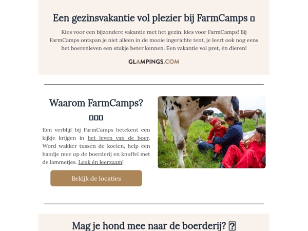 Tussen de dieren bij FarmCamps 👨🏼‍🌾