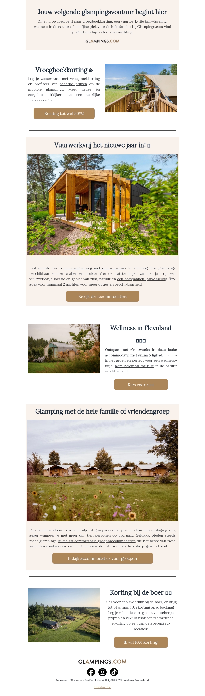 Glamping deals om nu te boeken ☀️ Glamping deals om nu te boeken ☀️