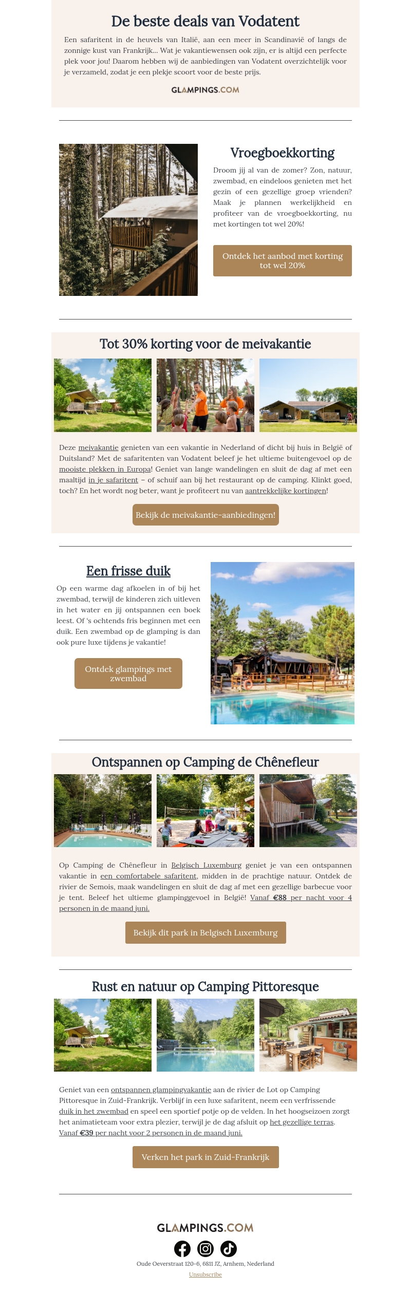 De beste deals van Vodatent! 🏕️ De beste deals van Vodatent! 🏕️