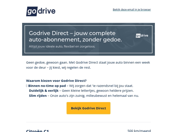 Vandaag kiezen, over een paar dagen rijden.