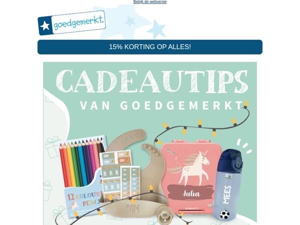 ★ 15% KORTING op het hele assortiment 🎁✨
