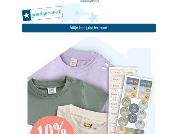 ★ Nieuw bij Goedgemerkt: Kledingsticker Voordeelset! 🤑