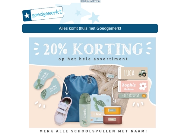 ★ 20% KORTING op het hele assortiment 🤑💰️