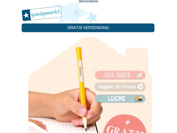 ★ 50% EXTRA Mini Naamstickers 💥 Wacht niet te lang ⏰