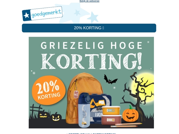 ★ 20% KORTING 🎃 Griezelig hoge Halloweenkorting! 🎃
