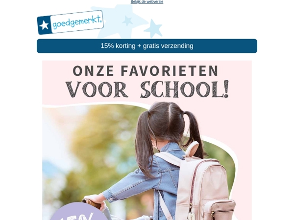 ★ 15% KORTING + GRATIS VERZENDING op onze favorieten voor school ❤