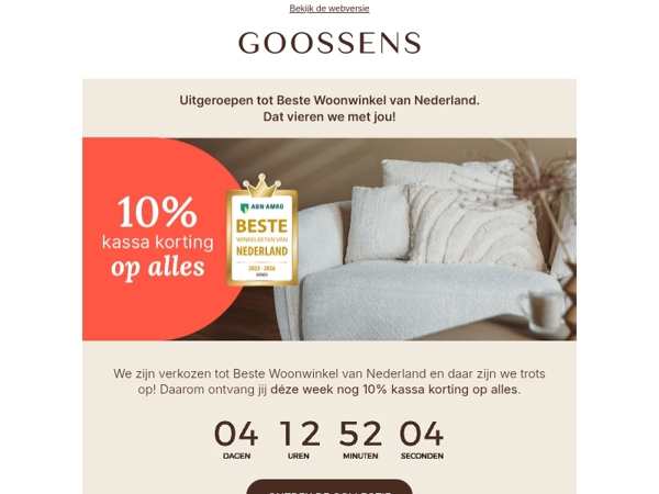 Laatste week: 10% kassa korting op alles