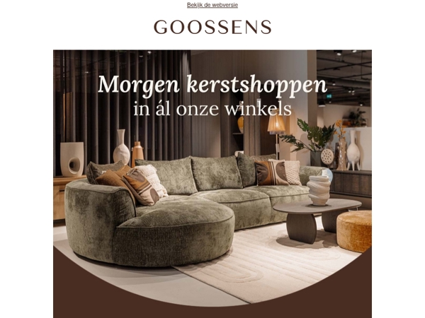 Kom morgen kerstshoppen in ál onze winkels