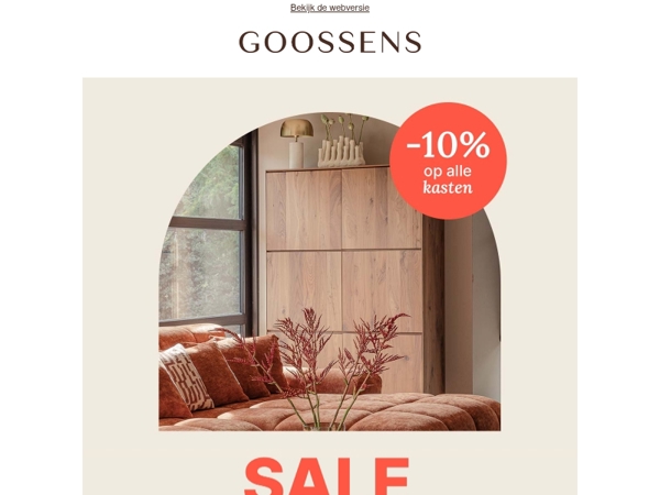 SALE! 10% korting op álle kasten