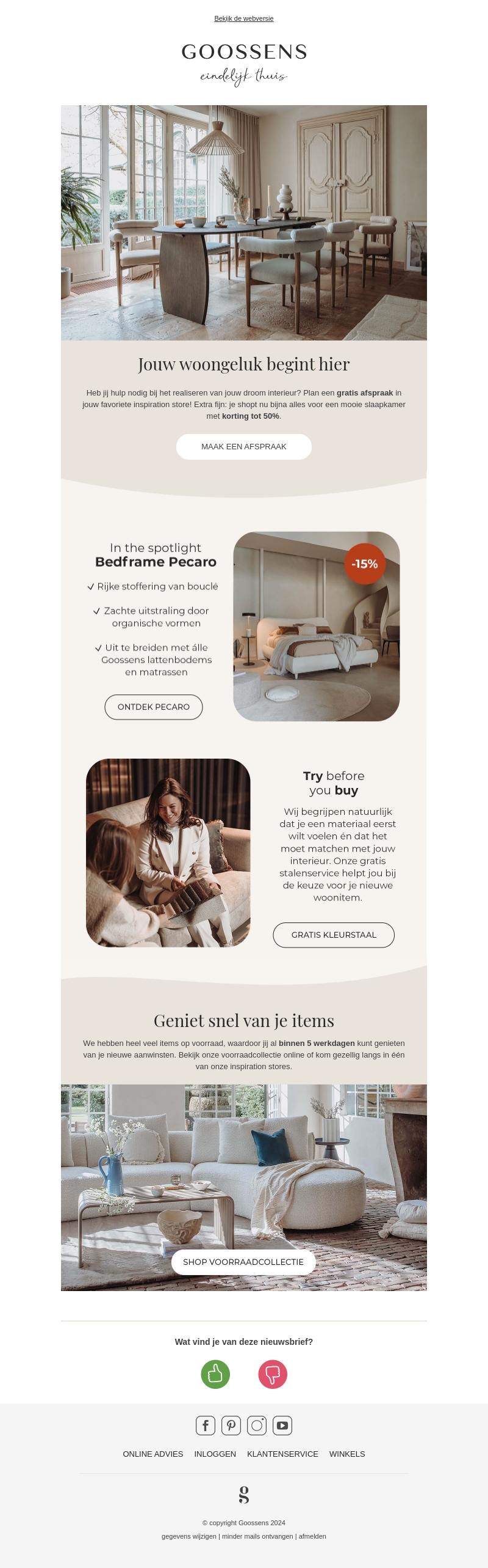 Kom naar de winkel voor gratis interieuradvies! Kom naar de winkel voor gratis interieuradvies!