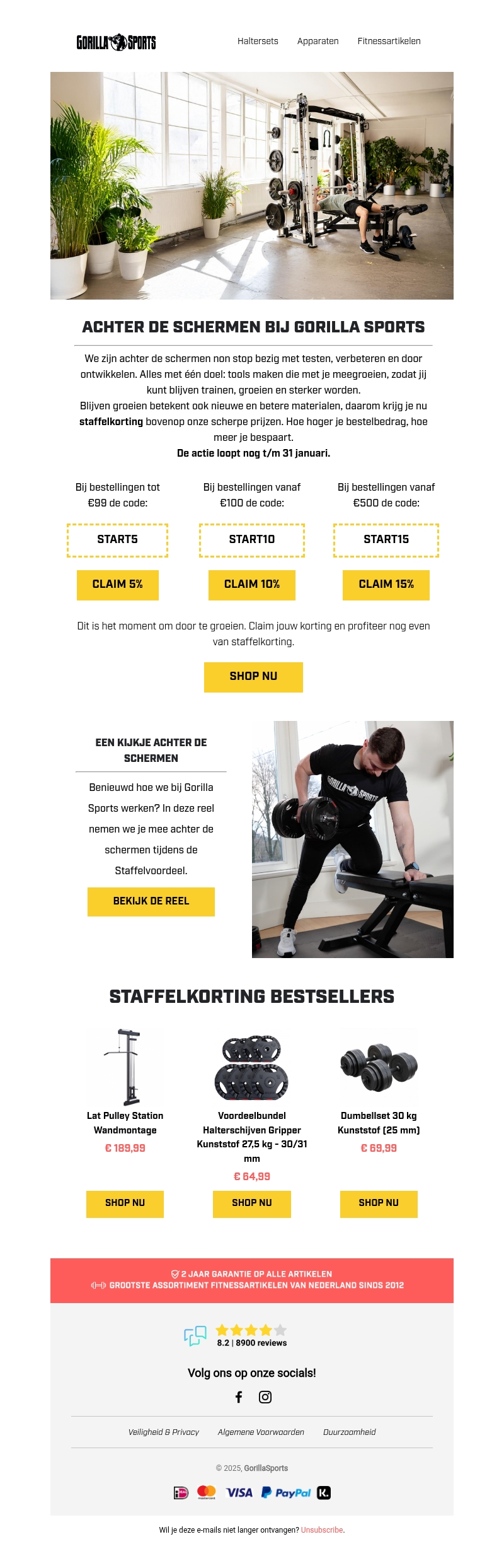 Profiteer nu nog van staffelkorting! Profiteer nu nog van staffelkorting!
