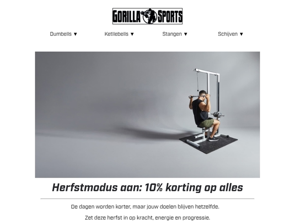 Fall into Fitness: 10% korting op alles 🍂
