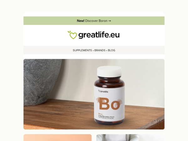 New! Boron for hormonal balance, joints & bone health | Greatlife.eu 💚