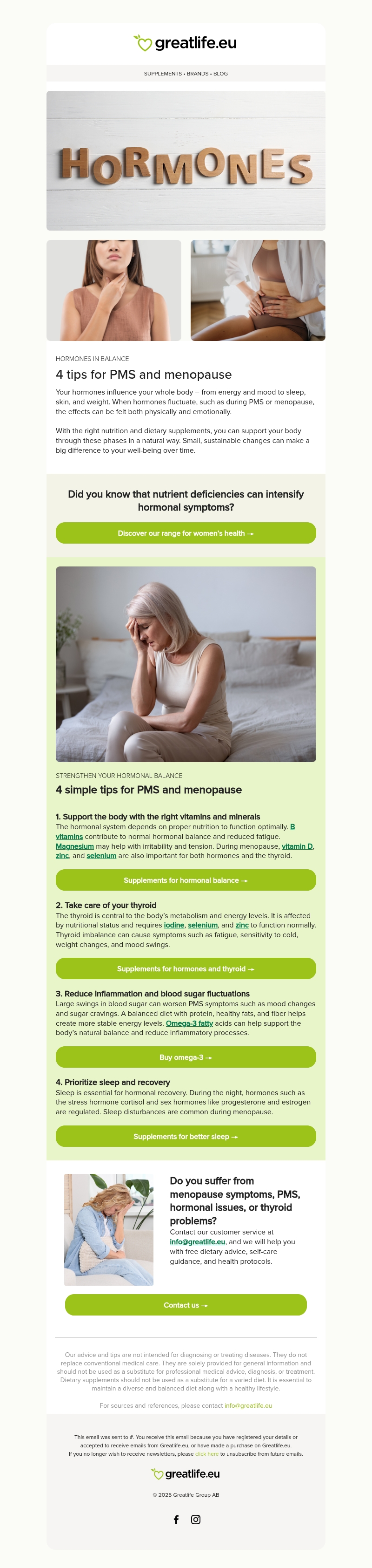 4 tips for PMS and menopause | Greatlife.eu π 4 tips for PMS and menopause | Greatlife.eu π