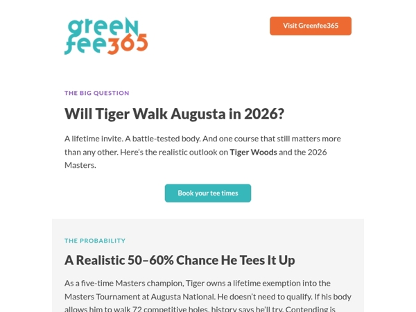 Will Tiger Walk Augusta in 2026?