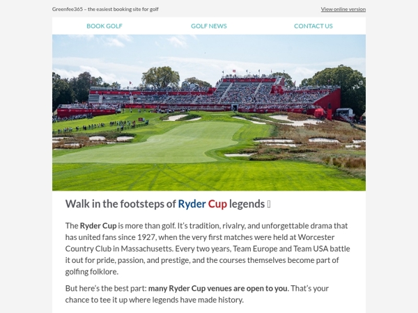 Play Ryder Cup Golf Courses 🏆