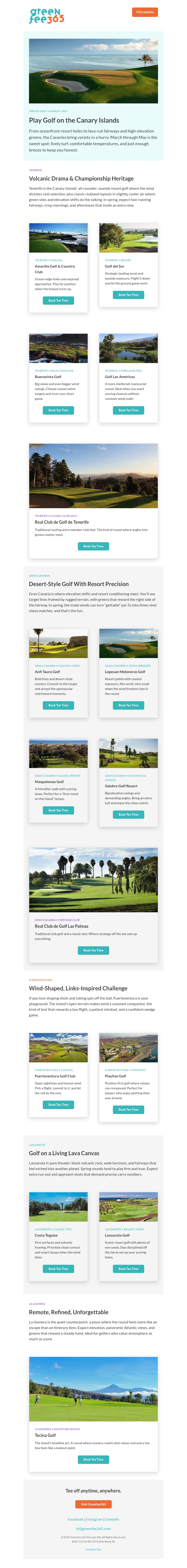 Canary Islands Golf: Peak Season, Perfect Conditions Canary Islands Golf: Peak Season, Perfect Conditions