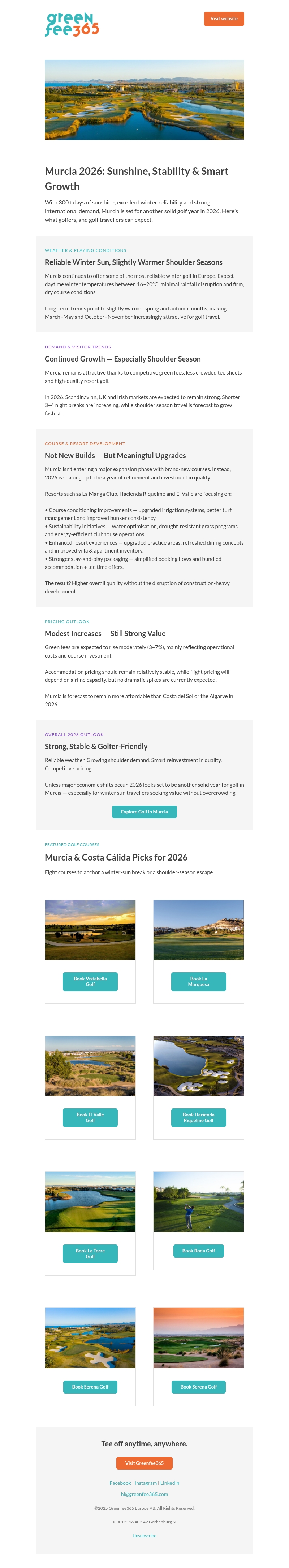 Murcia 2026 Golf Forecast: Growth, Upgrades & Sunshine Murcia 2026 Golf Forecast: Growth, Upgrades & Sunshine