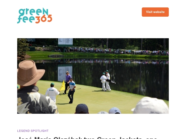 José María Olazábal: the quiet giant with 2 Green Jackets