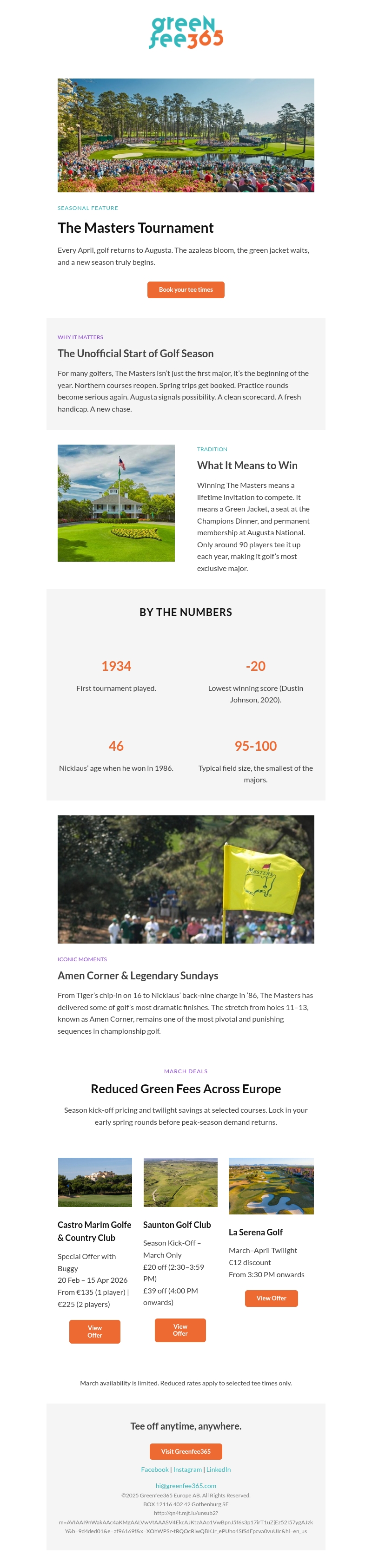 Countdown to Augusta: 45 Days Countdown to Augusta: 45 Days