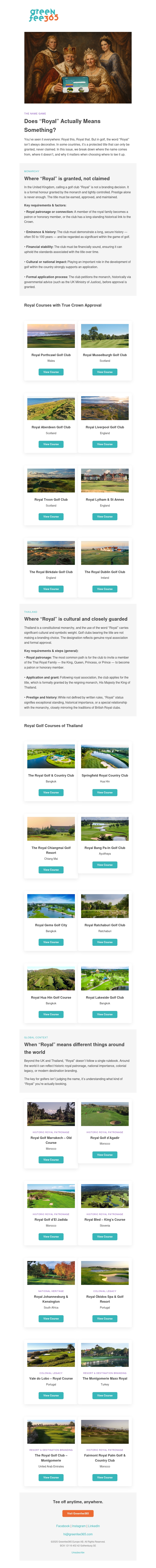 What Does “Royal” Really Mean in Golf? What Does “Royal” Really Mean in Golf?